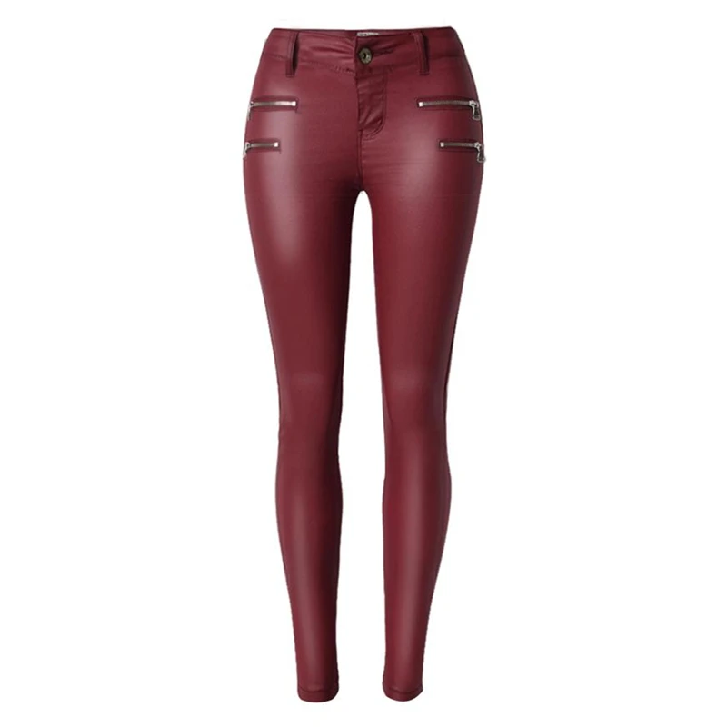 red high waisted jeans