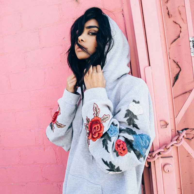 Hoody Sweatshirt 2018 Long Sleeve Stripe Hoodies Women
