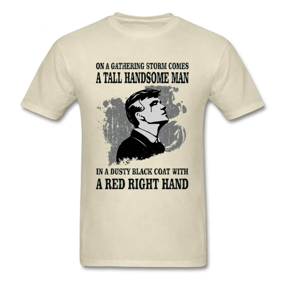 Round Neck On a Gathering Storm.. Cotton Men's T Shirt Fashionable Short Sleeve T Shirt Brand New Custom Tee Shirt On a Gathering Storm.. beige