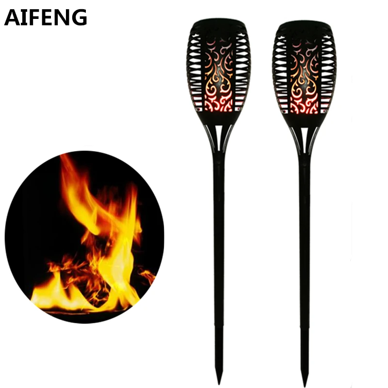 

AIFENG LED Solar Flame Flickering Lawn Lamps Led Torch Light Realistic Dancing Flame Light Solar Lights For Garden Decoration