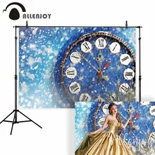 Allenjoy background for photo studio Christmas snow blue clock new year princess backdrop photography photocall photobooth allenjoy scenery photo backdrop wood board blue calm sea water scape clouds photocall background for photographic studio