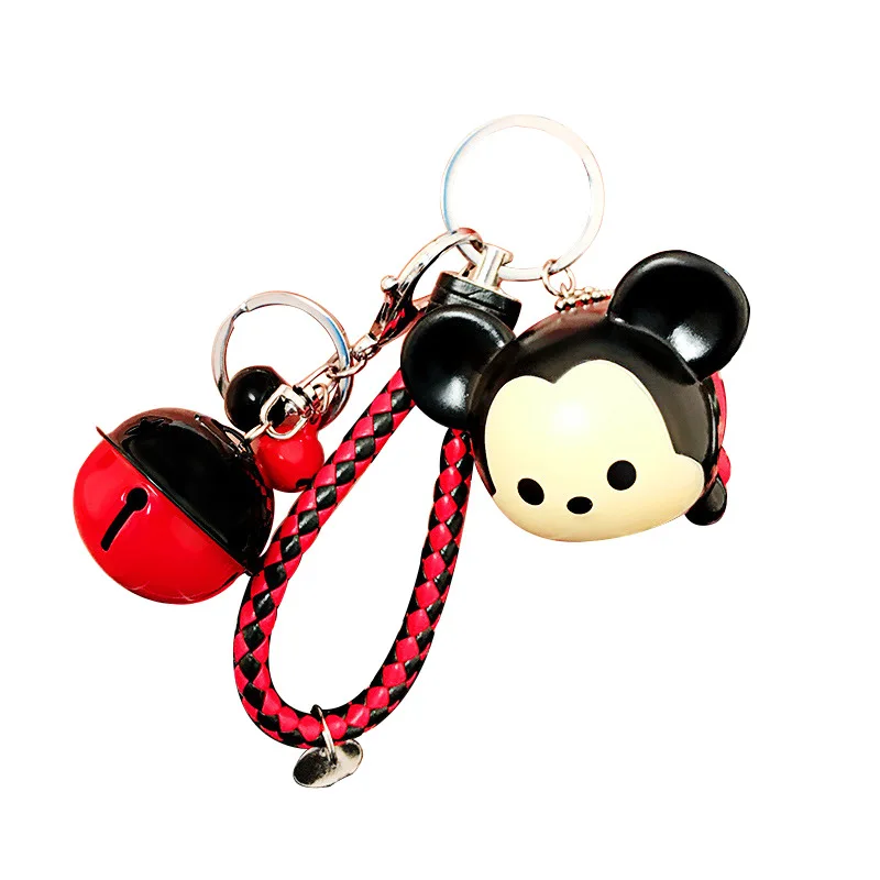 

Cartoon Cute Dolls KeyChain Mickey Minnie Mouse Bell Key Chains Keyring Kiki Women Bag Charm Llavero Porte Clef Car Pendant