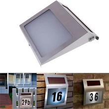 Солнечный уличный светильник ing house дверная пластина светильник-управляемая Светодиодная лампа для наружного дома номер солнечной квартиры номер светильник