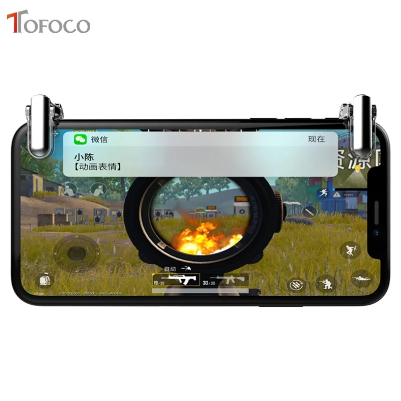 Mini PUBG móvil Gamepad del regulador del juego gatillo objetivo botón L1R1 tirador Joystick para IPhone Android juego de Accesorios