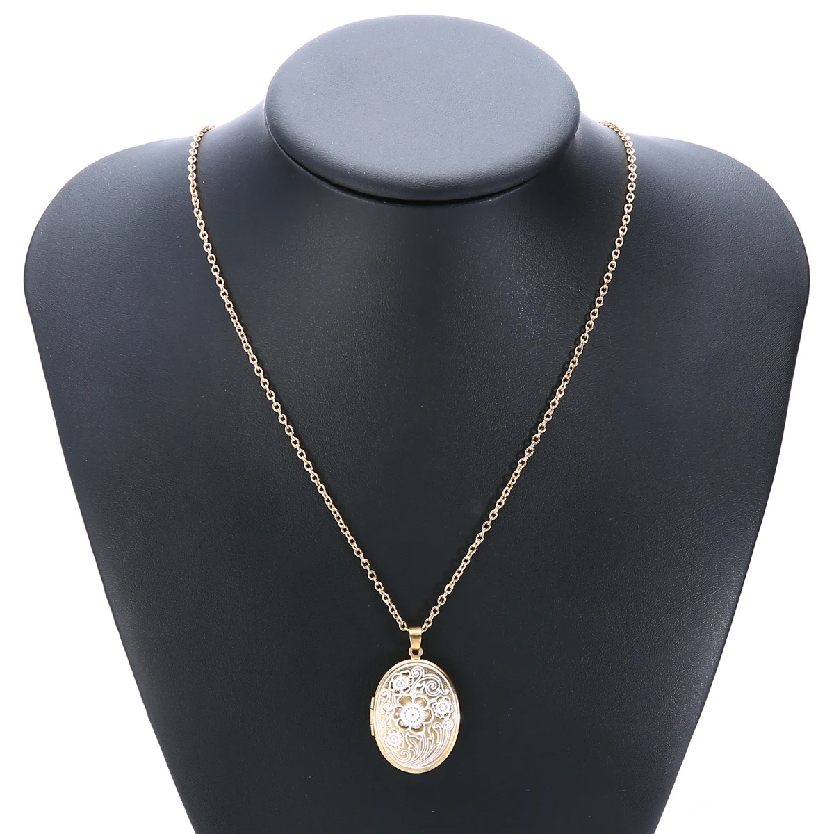 Shellhard Cross Locket Necklace Fashion Gold Color Trendy Jewelry Memory Heart Photo Locket Necklaces Pendants For Women Men