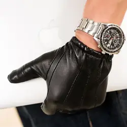 Prime Classic Men's Police Gloves Slim Fit Tight Style Tactical Dress Chauffeur Real  Nappa Leather Gloves For Driving