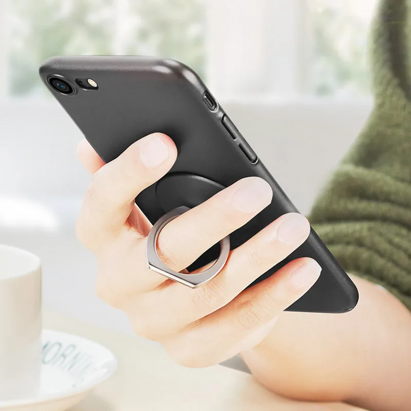 Universal 360 Degree Finger Ring Mobile Phone Grip Stand Holder For iPhone Samsung Huawei Phone Mount Stand Round
