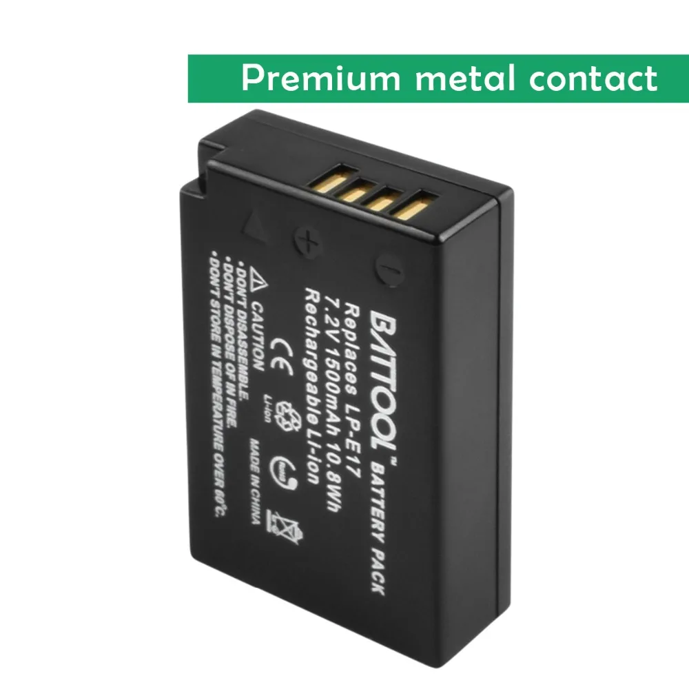 Batcool 1500 мАч 7 2 в LP E17 LPE17 батареи + ЖК зарядное устройство для Canon EOS M3 M5 750D 760D T6i T6s 800D