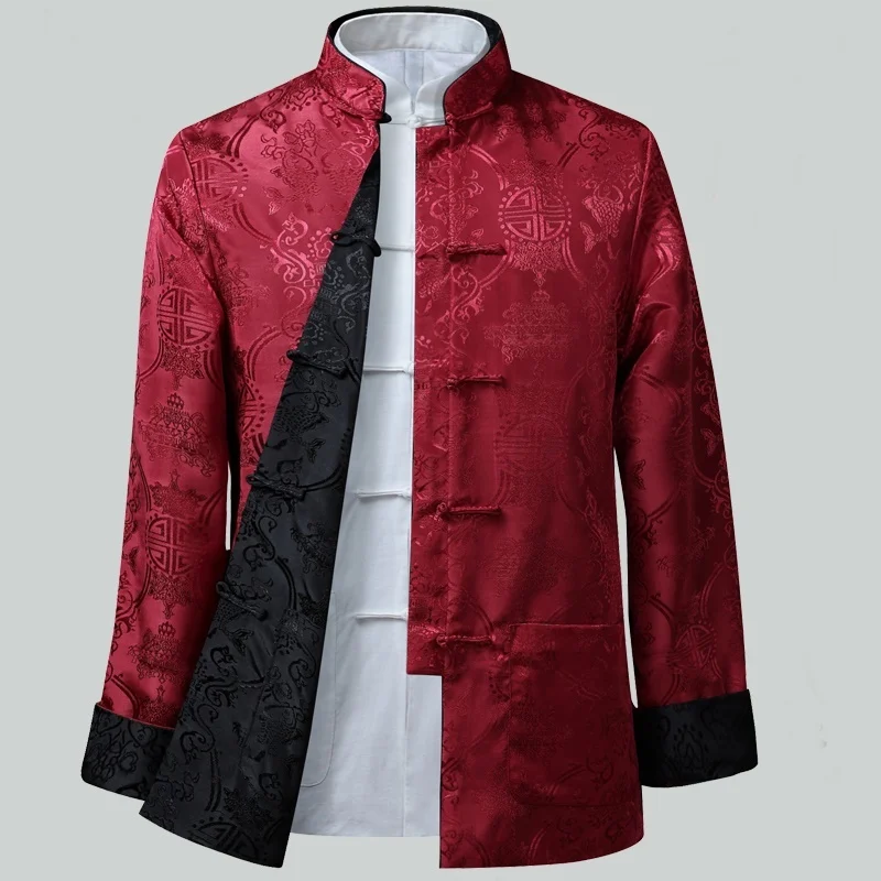 Mens chinese jackets shanghai tang traditional chinese clothing for men kung fu uniform traditional clothing Q126