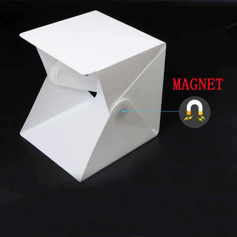 Mini Folding Studio portable photography studio Mini foldable softbox USB LED light Desktop white backgound soft