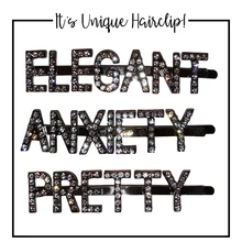 PERSONALIZED Crystal Hair Clip Custom Name Hair Pin Custom Word Bobby Pin Rhinestone Text Hair Clip,Custom Hair Accessories