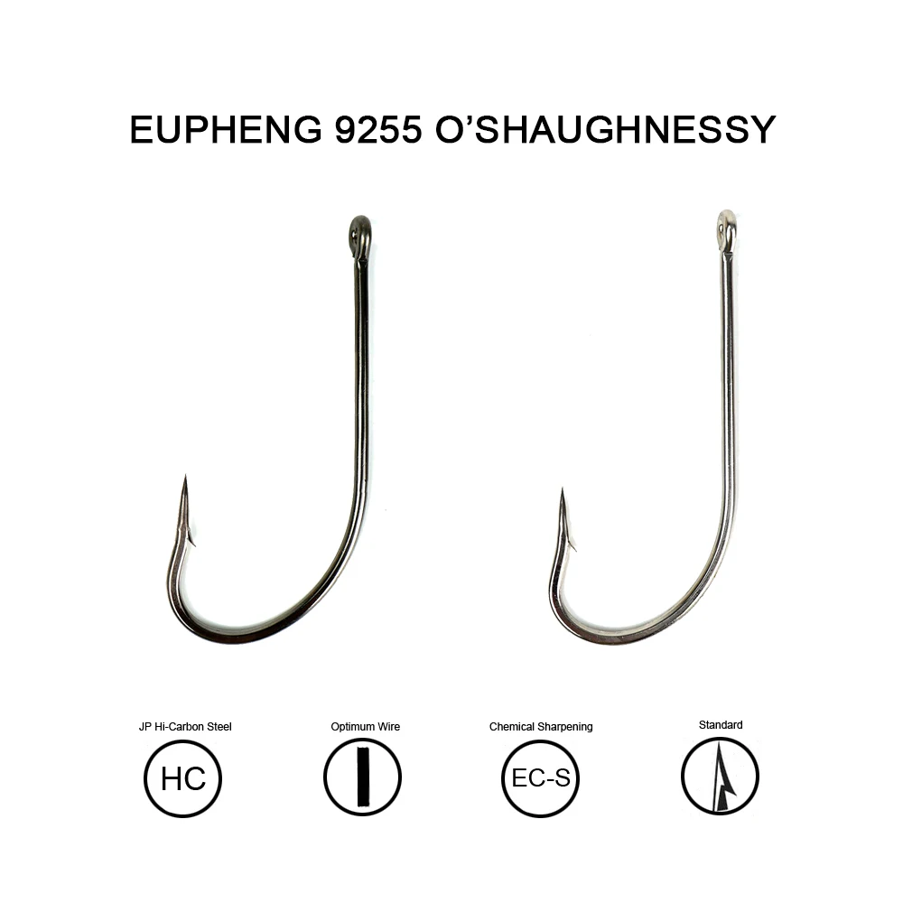 

100pcs Eupheng Fishing Hooks O'shaughnessy Soft Octopus Shrimp Lure Hook Silicone Lure Fishing Hooks