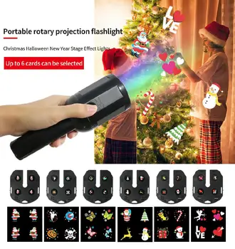 

LumiParty LED 6 Slide Cards Christmas Series Pattern Projector Light for Indoor Outdoor Garden Decor