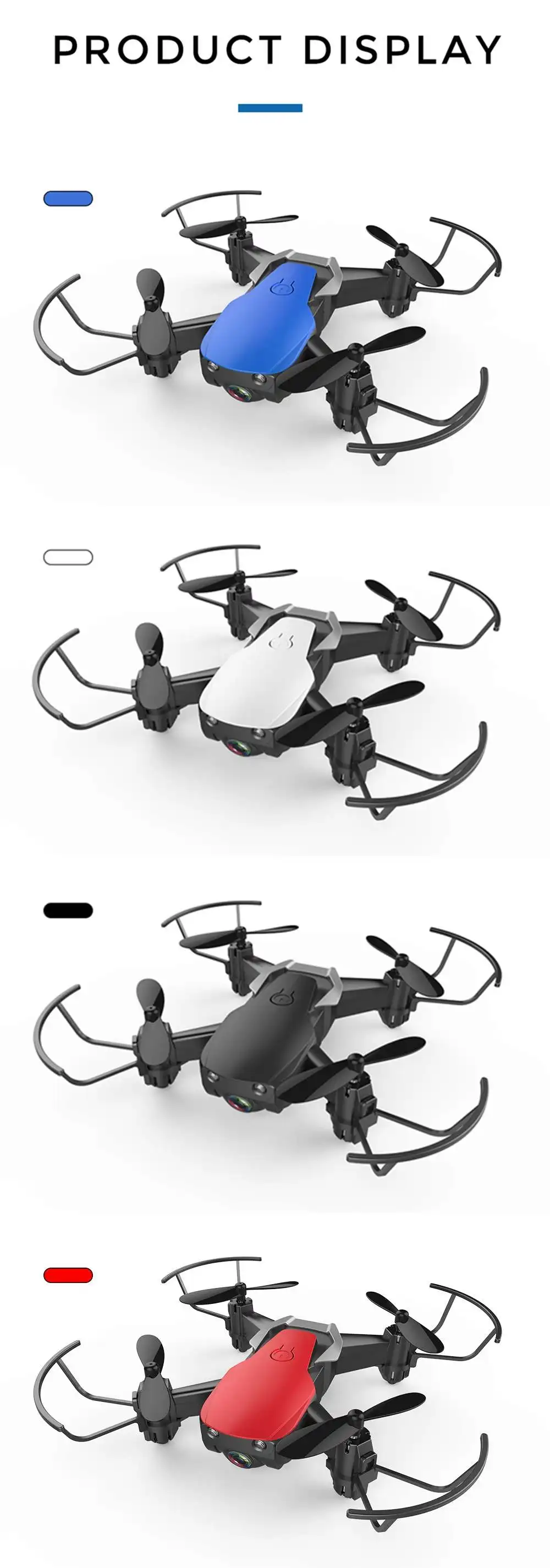 E61 E61HW Мини WiFi FPV без/с HD камерой высота режим удержания складной Радиоуправляемый Дрон Квадрокоптер RTF