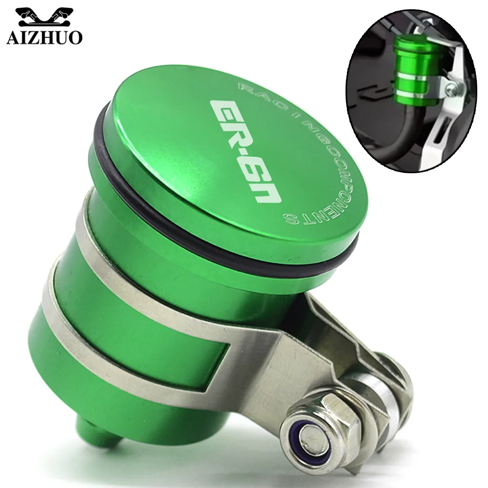 ER6N LOGO Motorcycle Oil Cup Brake Fluid Reservoir Clutch Tank Oil Fluid Cup FOR KAWASAKI NINJA 650R ER6F ER6N ER-6N 2009-2017
