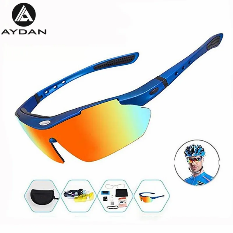 Polarized Cycling Sun Glasses Outdoor Sports Bicycle Bike Sunglasses Goggles Eyewear 5 Lens | Спорт и развлечения