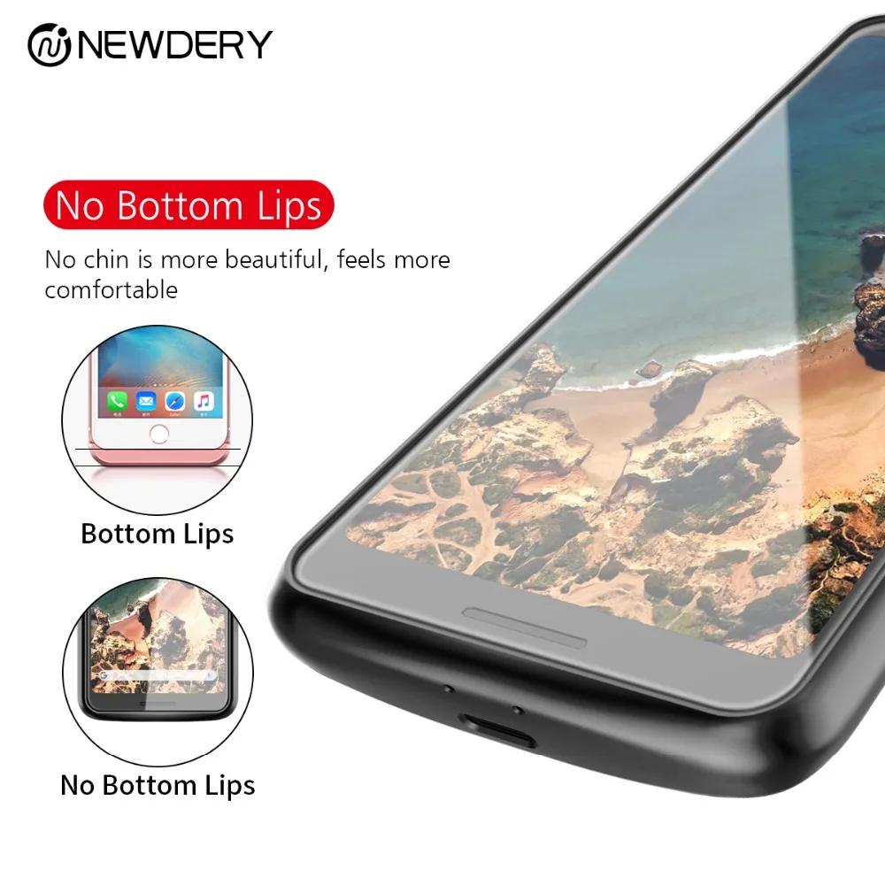 Чехол для аккумулятора NEWDERY для Pixel 3, 4700 мА/ч, ТПУ, с поднятыми рамками, чехол для зарядного устройства, совместимый с Google Pixel, 3XL, 3, XL