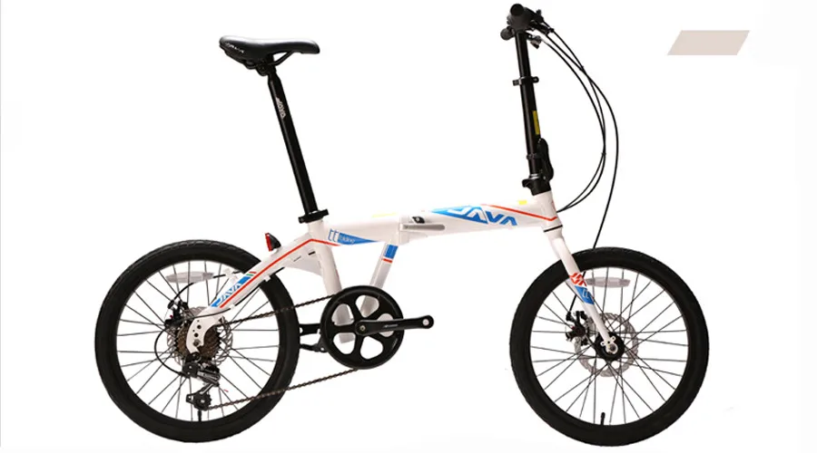 Excellent JAVA 20-inch Aluminum Alloy Folding Bike 7-Speed Dual-Disc Unisex Mini Bike 5 Colors Can Choose 6