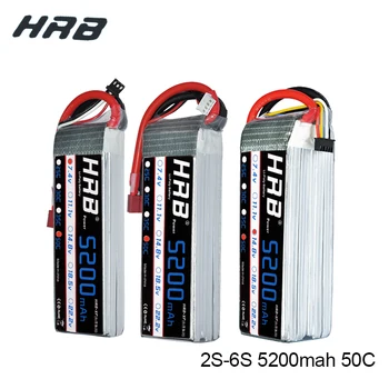 

HRB Lipo battery 2S 3S 4S 5S 6S 5200mAh 50C 7.4V 11.1V 14.8V 18.5V 22.2V MAX 100C AKKU For Helicopter Quadcopter Drone RC Car