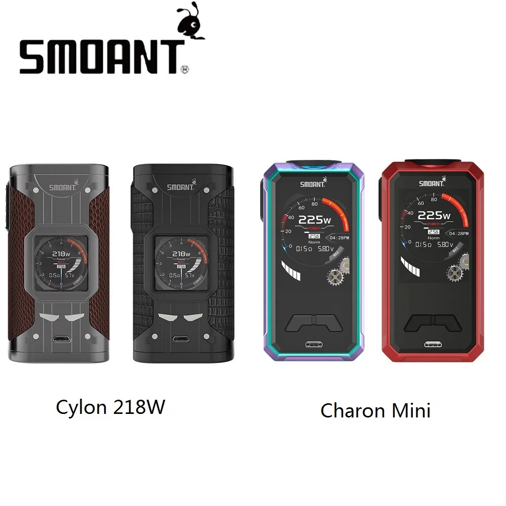 

Original Smoant Charon Mini 225W MOD Vs Smoant Cylon 218W MOD No 18650 Battery Box Mod Vape Huge Power Vs Drag 2 / Revenger X