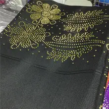 Большая распродажа модные новые высококачественные черные ASO OKE африканская повязка ткань гели с камнями Дубаи 2 шт./компл. много цветов доступны 30