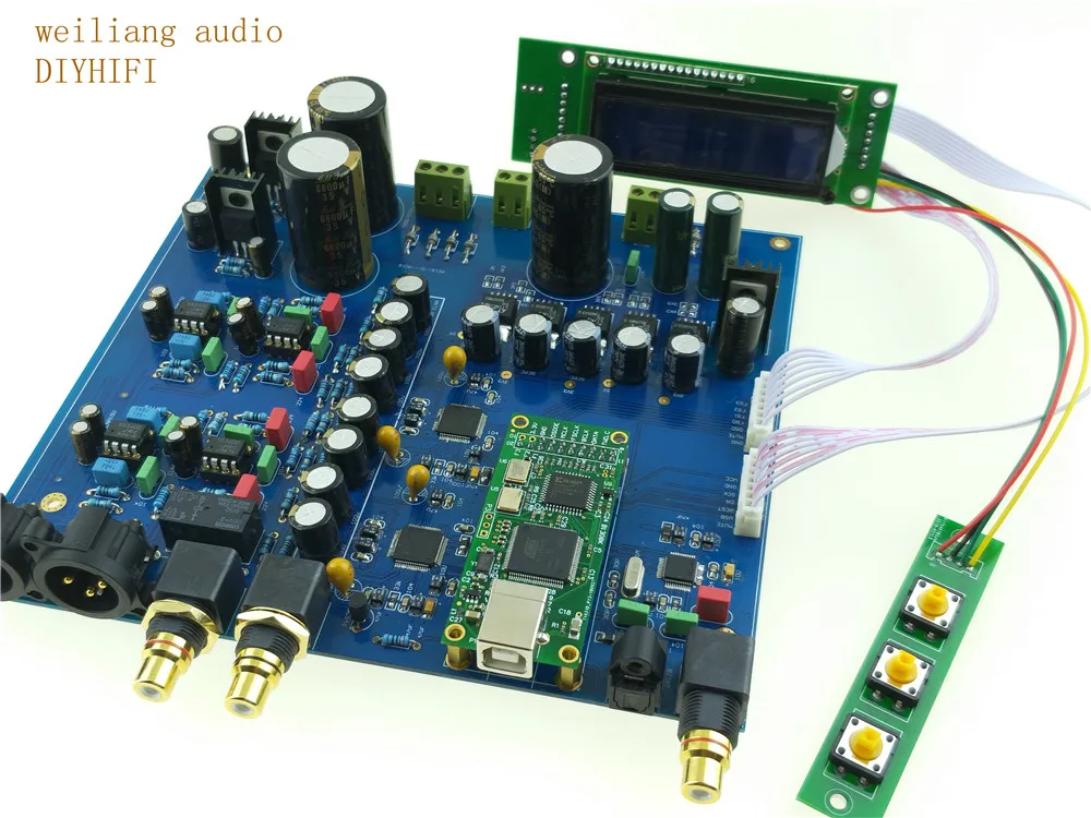 Двойной AK4497 AK4497EQ AKM HIFI DAC DSD декодер XLR сборная плата опция XMOS cpld или Amanero