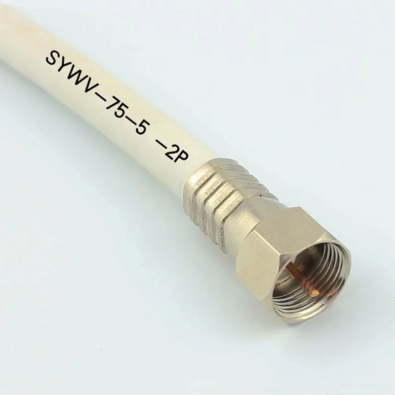 100pcs TV Cable Connector F Plug 75 5F Waterproof Double Shielded