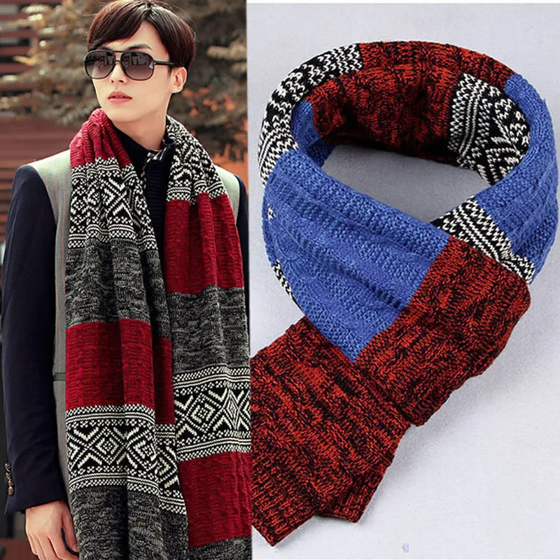 Winter Men's Fashion Casual Shawl Wrap Muffler Scarf Assorted Color