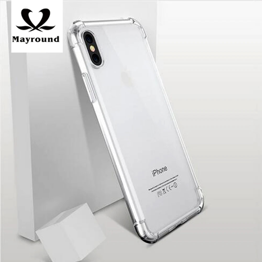 MAYROUND Air Cushion Case for Apple iPhone 10 ten X case Inforced Corners Military Anti-Knock Silicon Back Skin Phone Cover | Мобильные