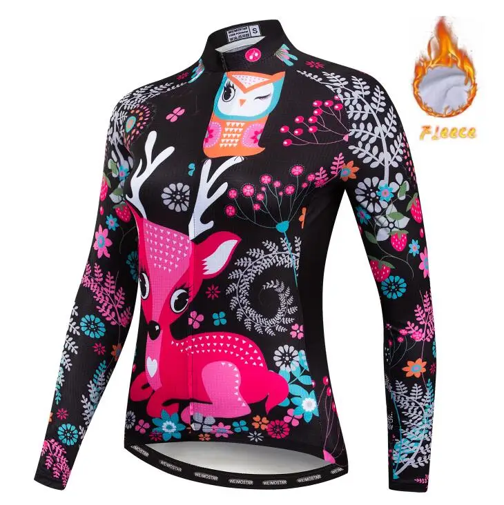 Зимняя Теплая Флисовая футболка с длинным рукавом для велоспорта профессиональная команда женский спортивный топ для гонок и велоспорта Одежда для велоспорта Джерси для горного велосипеда - Цвет: 4