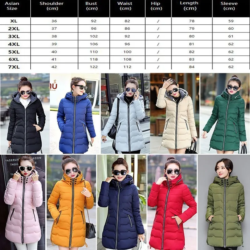 gray blue Taille Veste pink Capuche D'hiver Green Longue Slim Parka Outwear 7xl Green 2019 red army black Beige Chaud Manteau De Femmes Femme yellow Grande À Coton Oke108 Soufflage dark navy Vêtements gcBq0