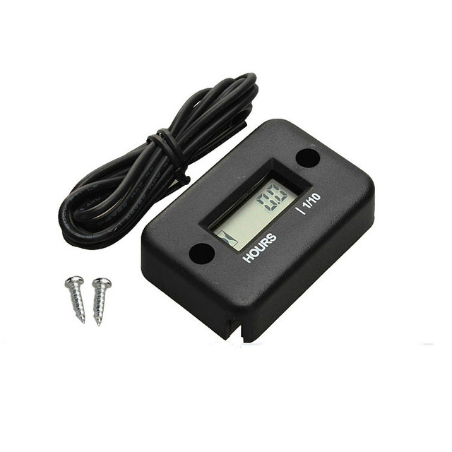 Digital Tach Hour Meter Gauge Stroke Gas Engine Offroad Inductive Tachometer Waterproof Motor Instrument HTM-LB
