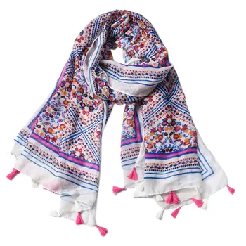 

2019 printed soft women scarf tassel scarves lady summer thin shawls wraps winter femal hijab headband