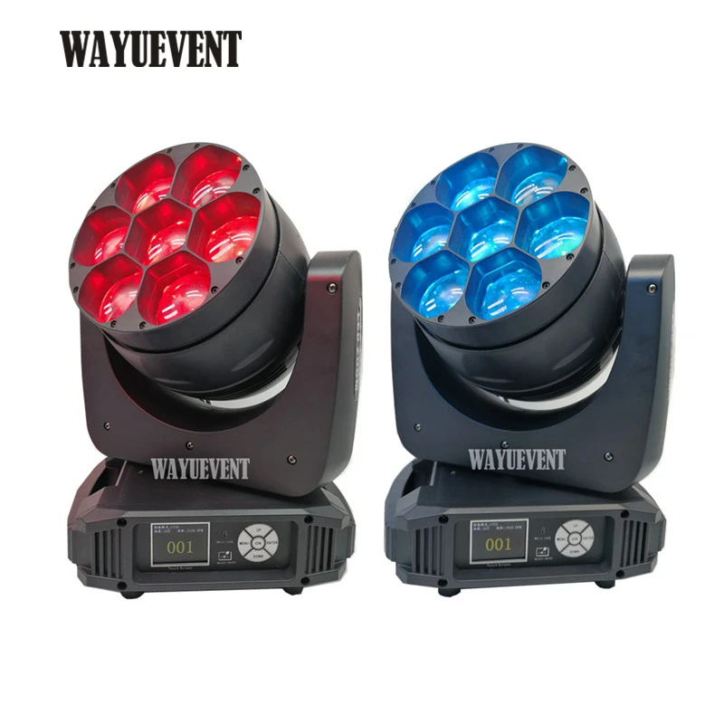 

2pcs with fly case/lot high power wash led lyre 7x40w bee eyes moving head led, led beam moving head rgbw colorful light