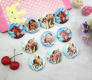 

New 16sets （30pcs/set) moana princess Round Brooch Button Pin badge Badge 4.5 cm DIY Children Gift X74