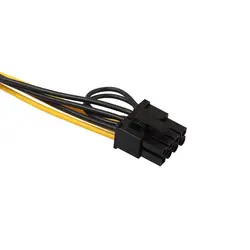 Новый 20 см PCI-E PCI Express 6Pin женский двойной 8Pin (6 + 2 Pin) Мужской адаптер видеокарта силовой кабель 18 AWG