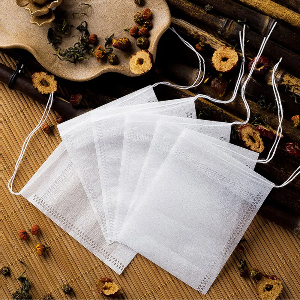 

7 X 9 CM Tea Bags 100Pcs / Lot Teabag Filter Bags for Tea Paper Bag with String Heal Seal Empty Teabags Sealing for Brew Tea