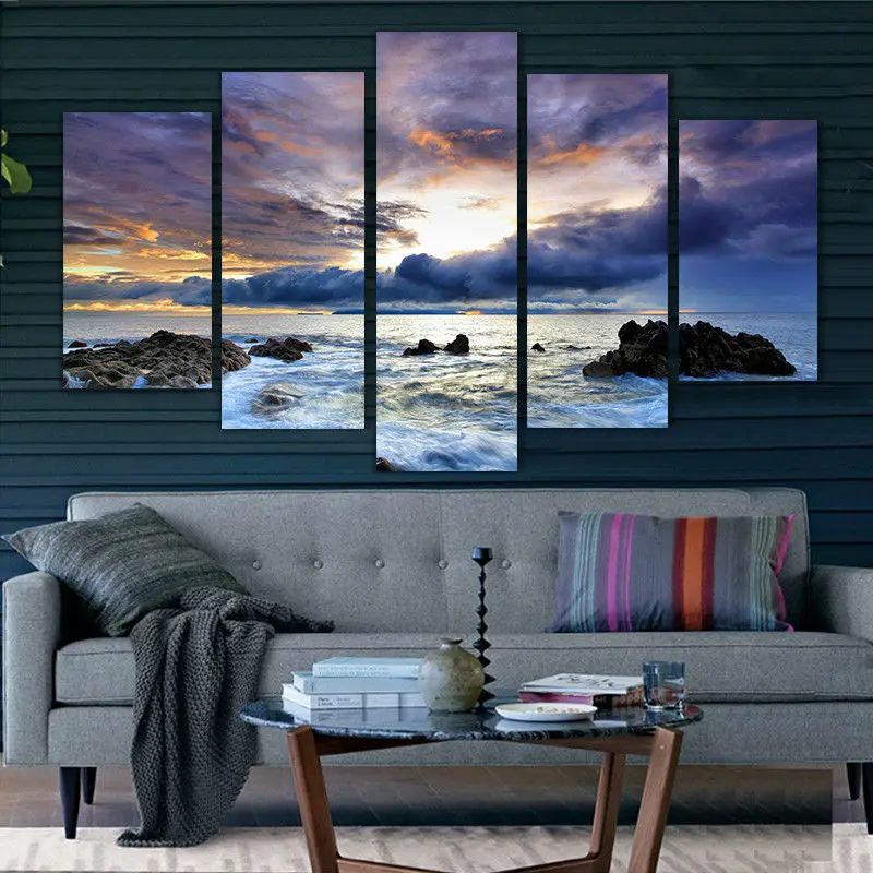 modern living room bedroom wall decor home decor Ocean seascape Wall