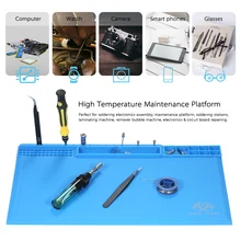 38x21 см теплоизоляция силиконовый коврик стол коврик обслуживания платформы с магнитной секцией для паяльной станции BGA