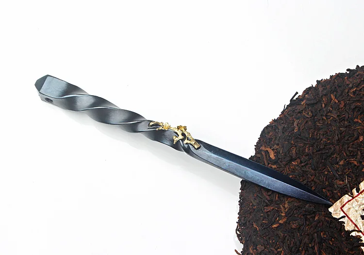Longquan металлический стальной нож для чайной церемонии все ручной работы переработки шаблон иглы для резки Pu Er/Китайский кунг-фу чайный сервиз аксессуары в качестве подарков