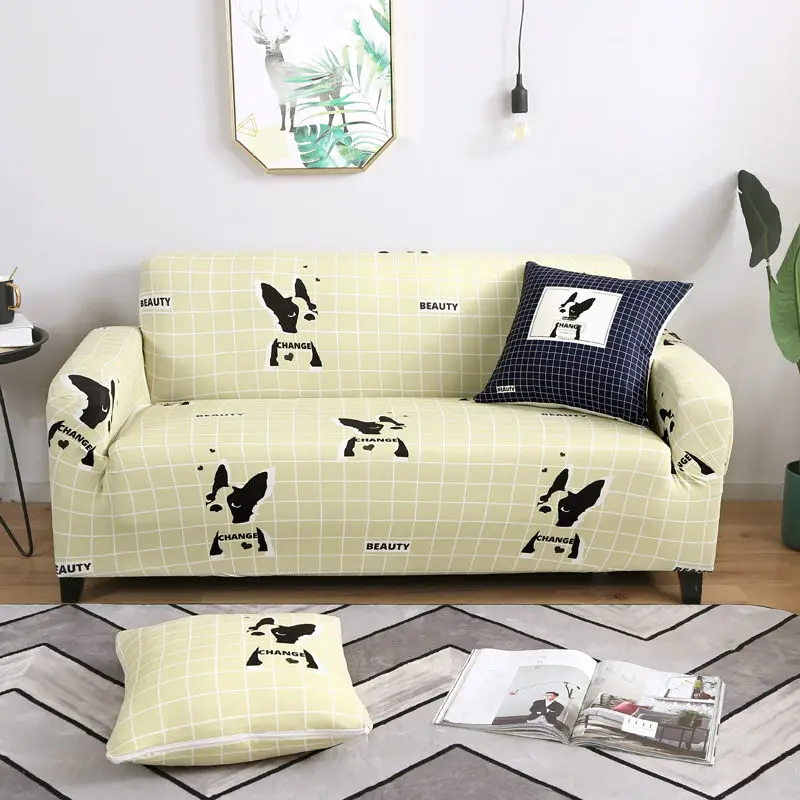 Чехол для дивана, упругие Угловые диванные чехлы для дивана, универсальный растягивающийся секционный мебельный чехол из спандекса для гостиной 001 - Цвет: 30184