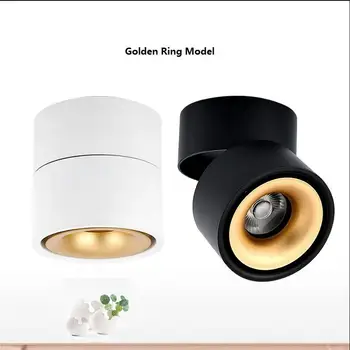 

LED COB Downlight Surface Mounted 90 Degrees Adjustable 15W 20W Dimmable Spot Light 360 Rotatable LED Lamp For Indoor/Foyer/Hall