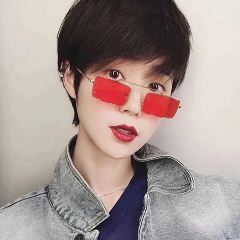 

DCM Fashion Small Sunglasses Women Retro Rectangle Sunglass Brand Designer Female Small Narrow Sun Glasses