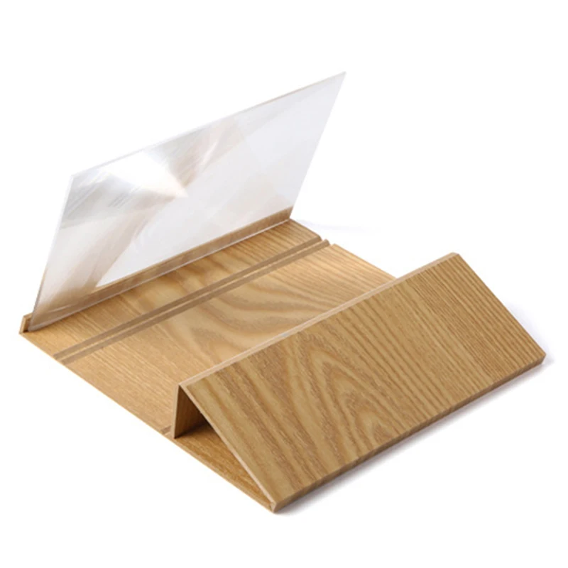  12 inch Desktop Folding Wood Bracket Mobile Phone Screen Magnifier 3D HD Video Amplifier Smartphone