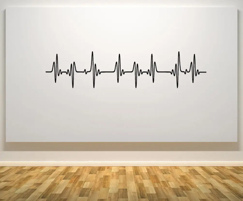 Heart Beat Heart Rate Pulse EKG ECG Wall Door Art Decal Sticker Picture