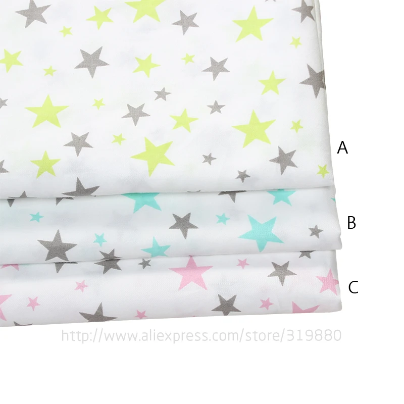 TIANXINYUE Star fabric Cotton Fabric Printed Patchwork Fabric For Tissue Patchwork Telas Sewing Baby Toy Bedding Quilting sheet