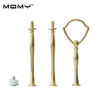 

100pcs / Lot Gold and Silver 3 Tier Cake Plate Stand Heavy Metal Center Handle Fitting Hardware Rod