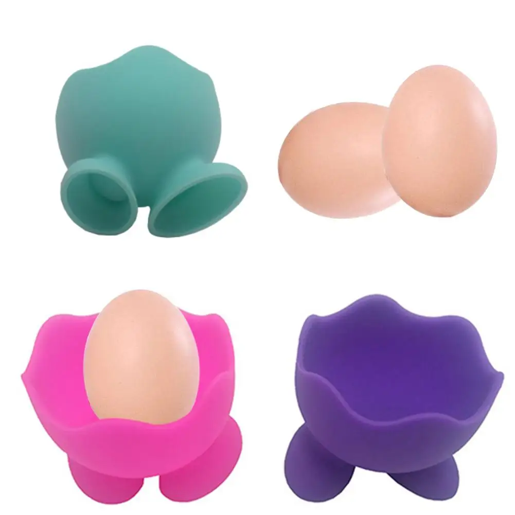 

Silicone Cute Egg Cup Holder Egg Cooker Poacher Bracket Kitchen Gadget Cooking Tool egg poach bakeware Egg Holder