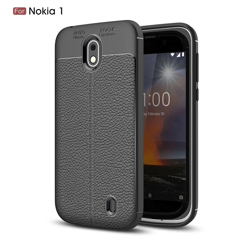 For Nokia 1 / Nokia1 Case Phone Back Protective Smartphone Soft Litchi striae Shockproof Cover | Мобильные телефоны и