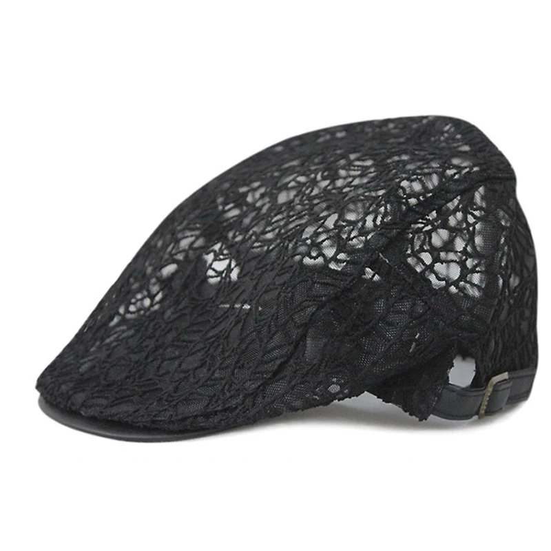 Summer lady air conditioning hat lace gauze indoor fashion Beret female cool visor 6color 1pcs